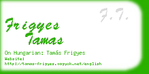 frigyes tamas business card