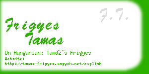 frigyes tamas business card